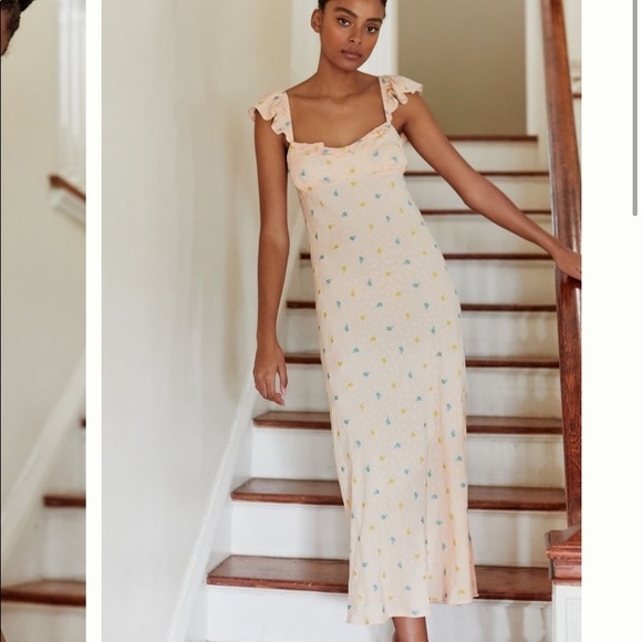 Anthropologie Scallop Babydoll MIDI Dress - Picture 1 of 6